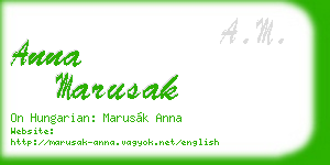 anna marusak business card